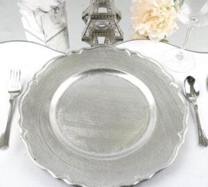 Silver charger plate